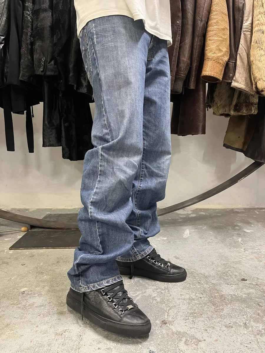 SS2006 Dolce & Gabbana Blue Poem Denim Jeans - Image 2