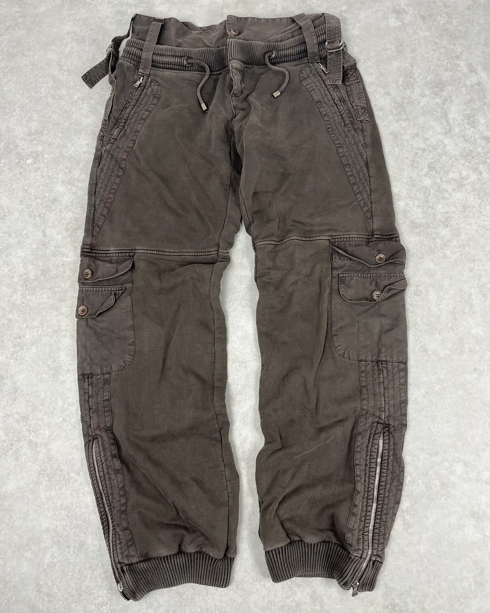 SS2006 Dolce & Gabbana Brown Cargo Jogger Pants