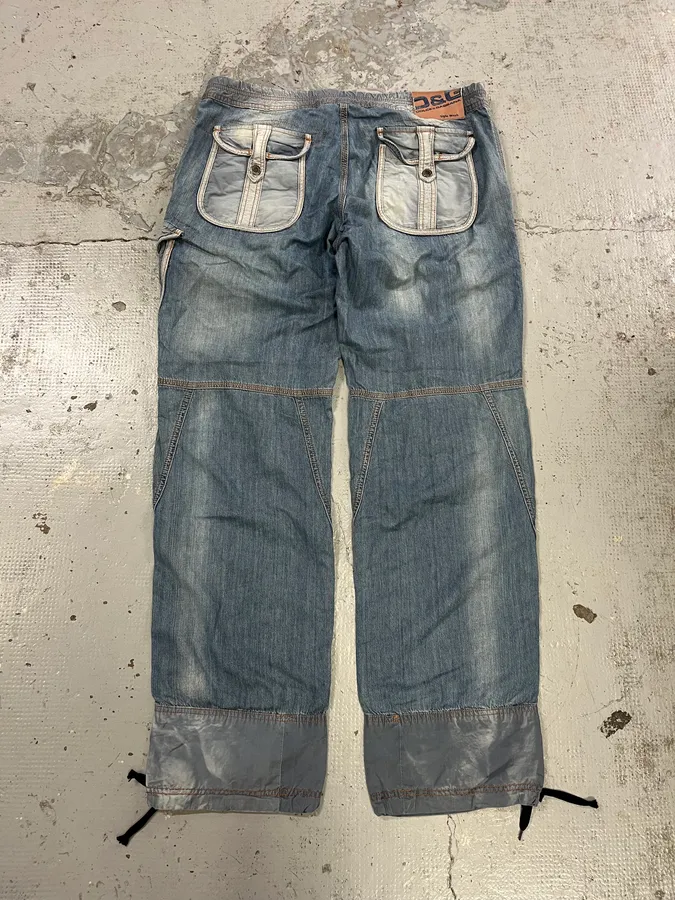 SS2006 Dolce & Gabbana Cargo Fluid Denim Jeans - Image 8