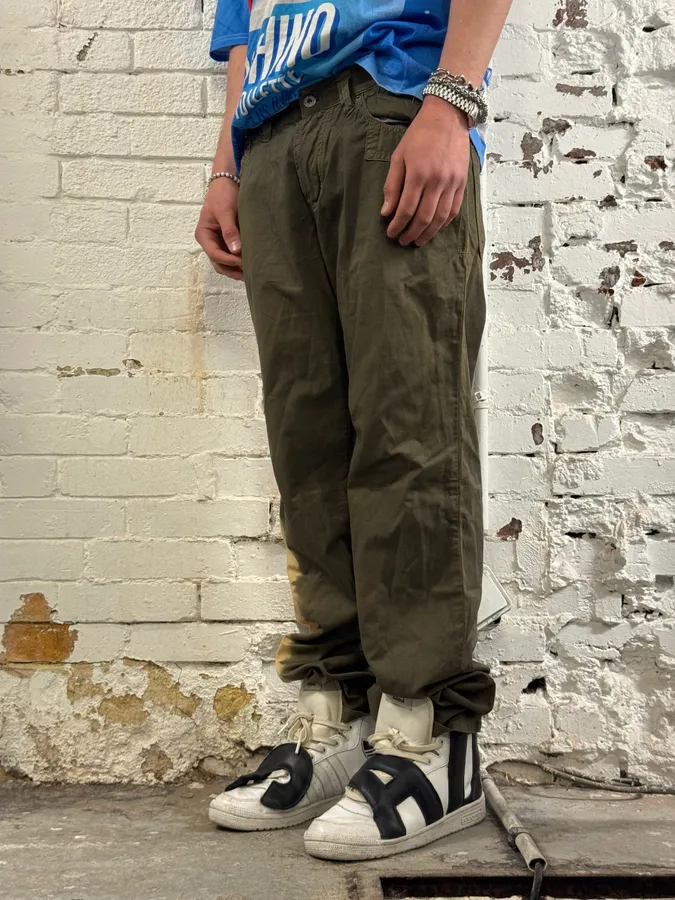 SS2006 Dolce & Gabbana Gradient Green & Yellow Pants - Image 3