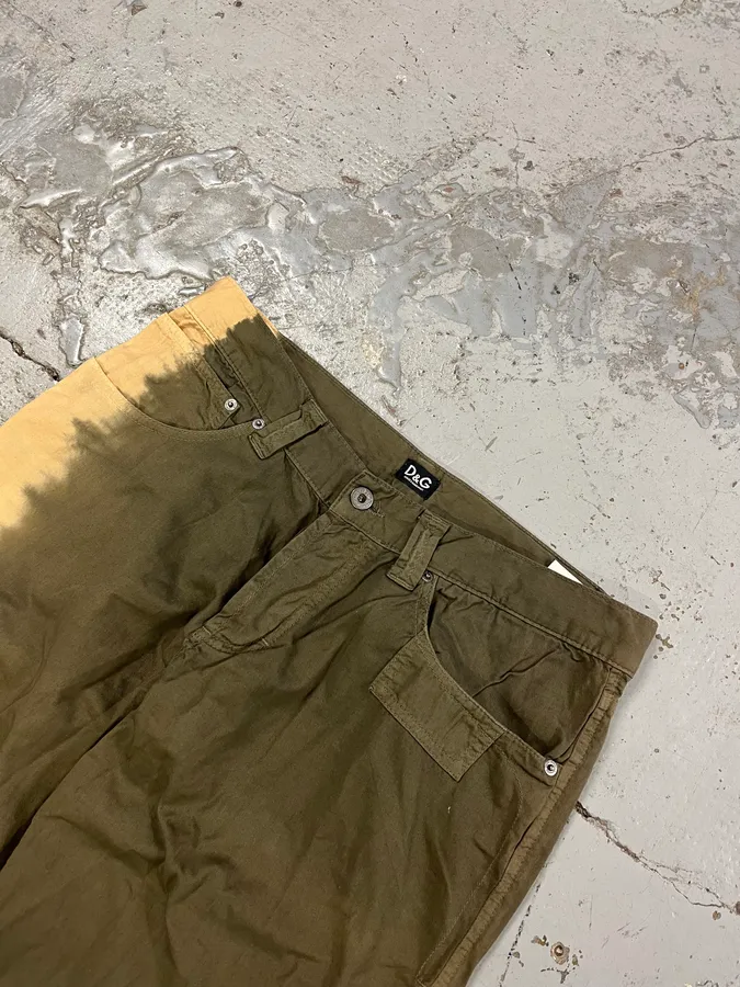 SS2006 Dolce & Gabbana Gradient Green & Yellow Pants - Image 6