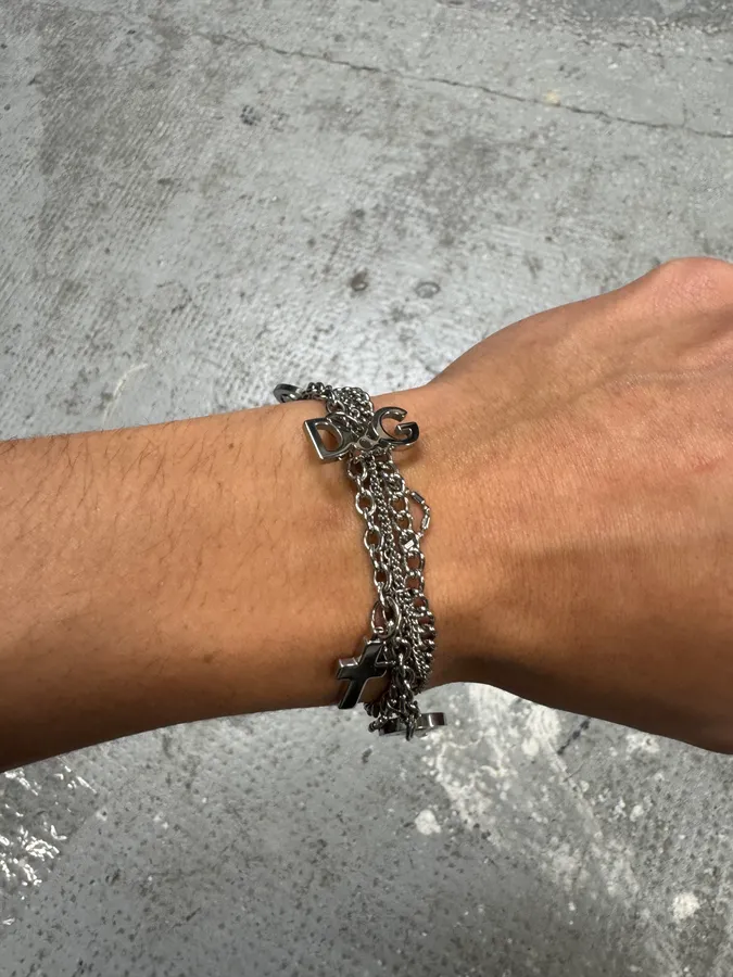 SS2006 Dolce & Gabbana Keys & Crosses Stainless Steel Bracelet - Image 7