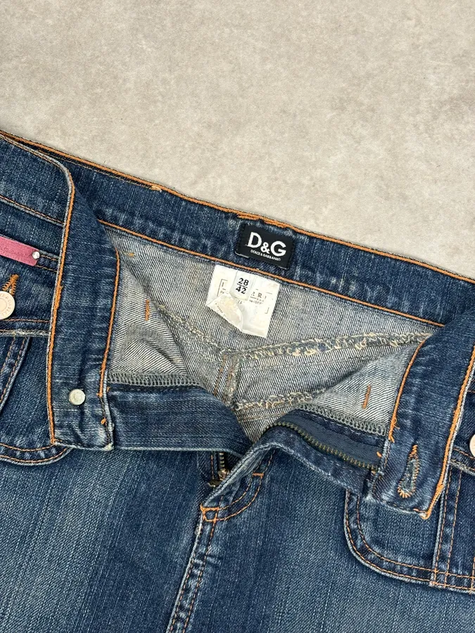 SS2006 Dolce & Gabbana Navy Denim Multi-Pocket Skirt - Image 10