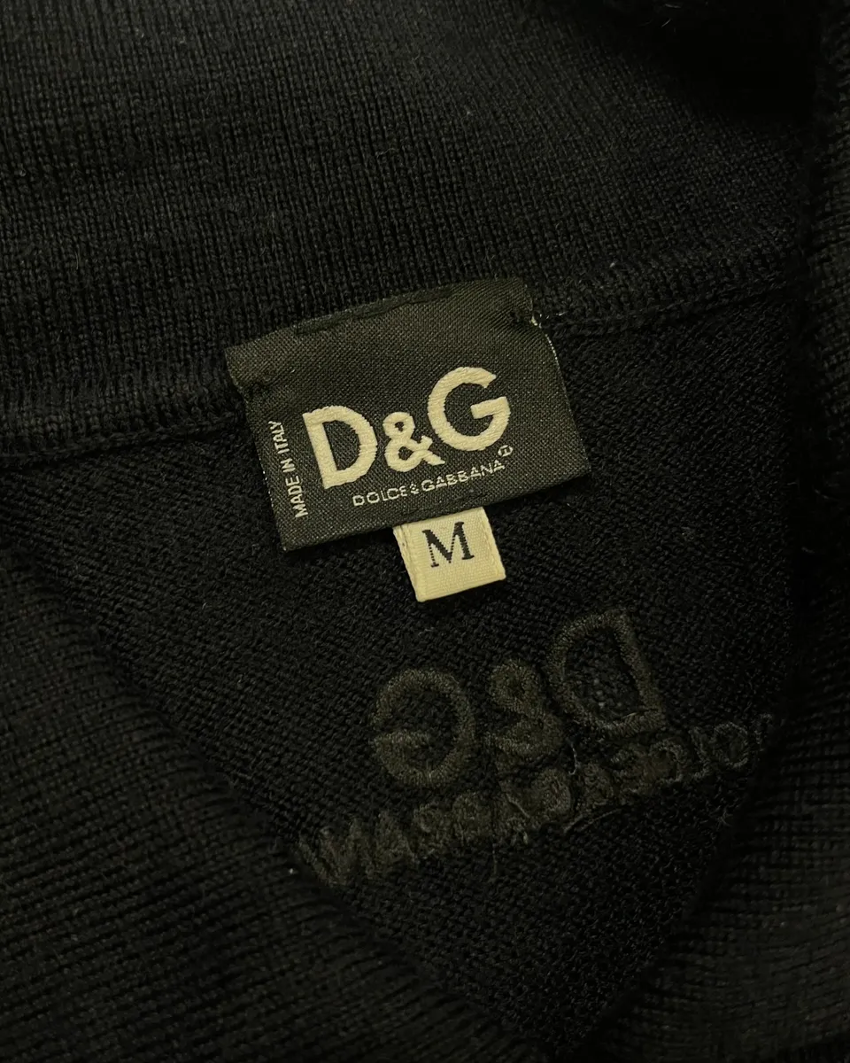 SS2006 Dolce & Gabbana Navy Striped Polo Sweater - Image 9