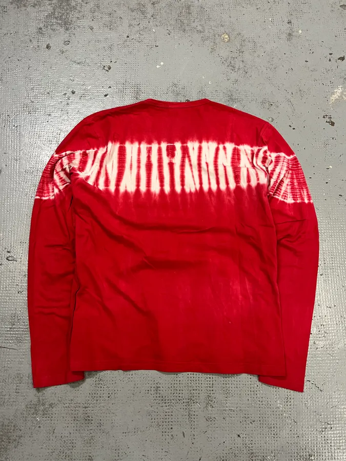 SS2006 Dolce & Gabbana Red Beach Tie-Dye Longsleeve T-Shirt - Image 7