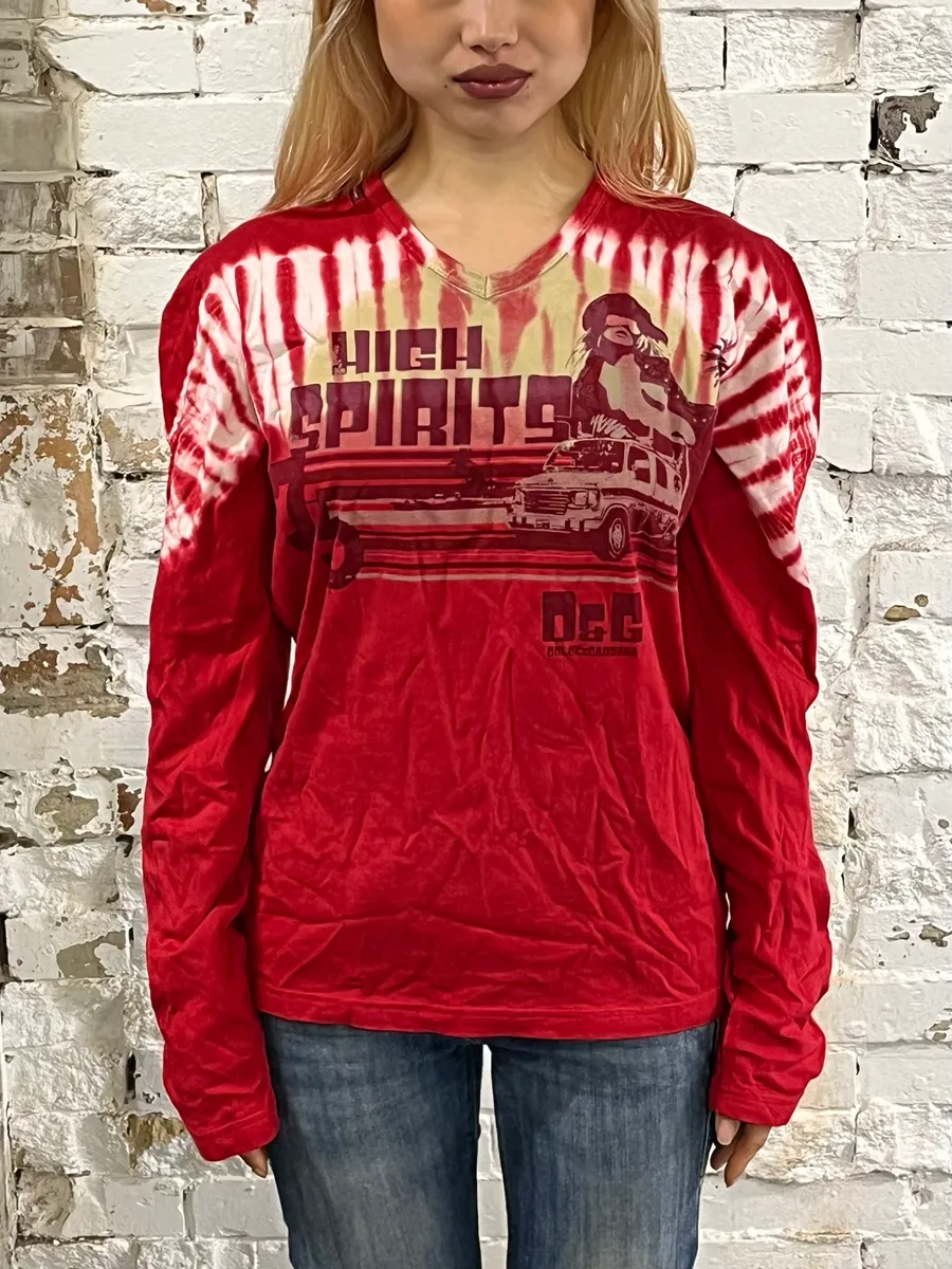 SS2006 Dolce & Gabbana Red Contemporary Longsleeves - Image 2