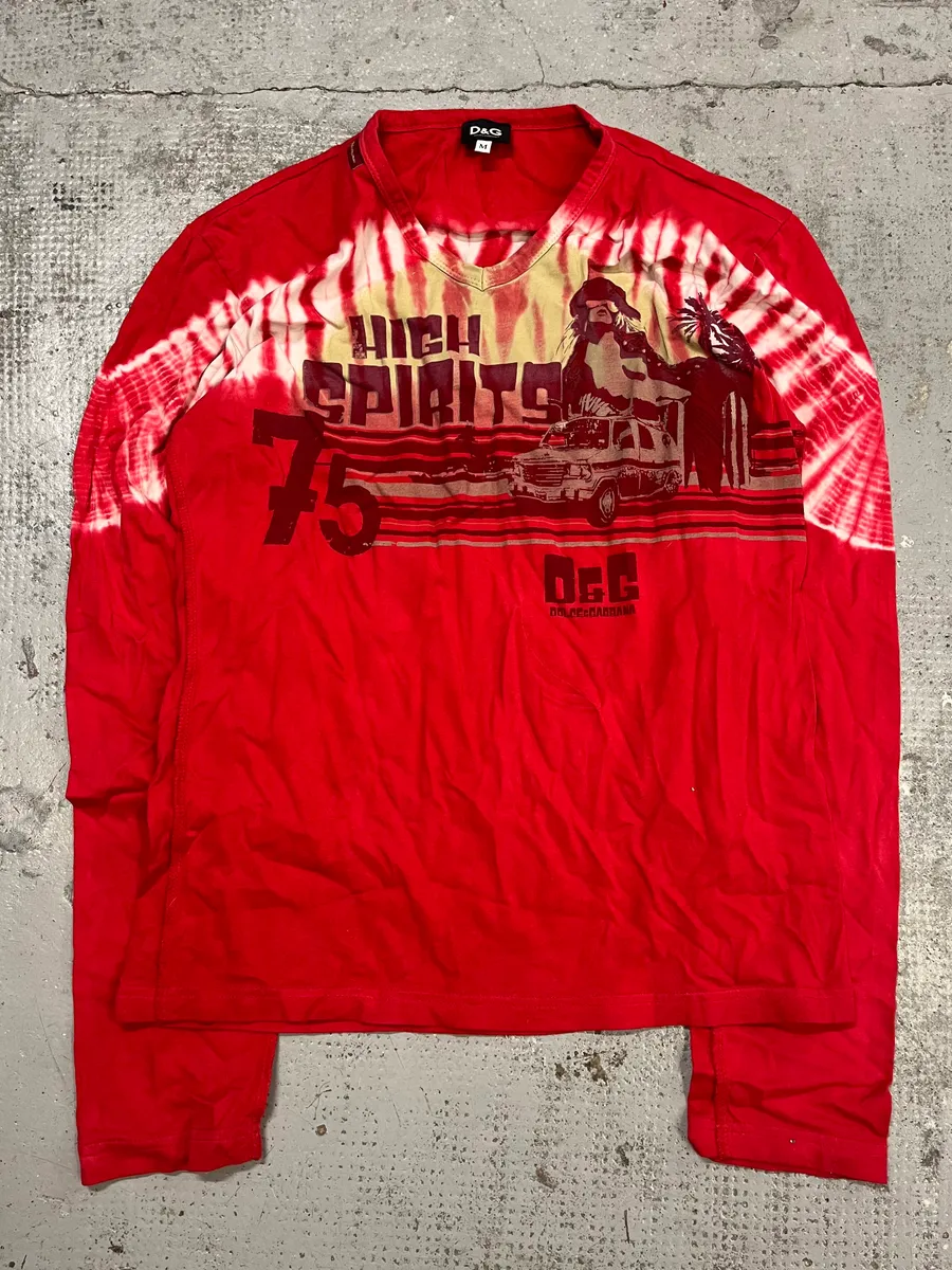 SS2006 Dolce & Gabbana Red Contemporary Longsleeves - Image 4