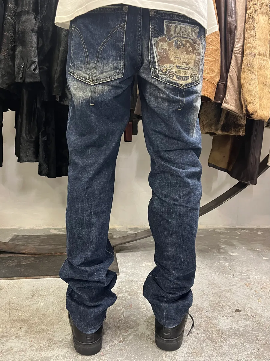 SS2006 Dolce & Gabbana Slash Contemporary Navy Denim Jeans - Image 4