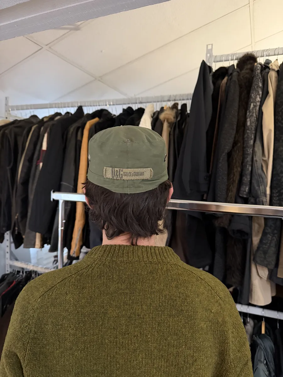 SS2006 Dolce & Gabbana Utility Green Military Cap - Image 7