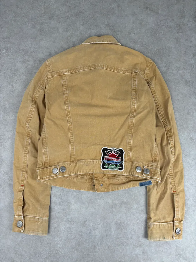 SS2006 Dsquared2 Beige Trucker Jacket - Image 5