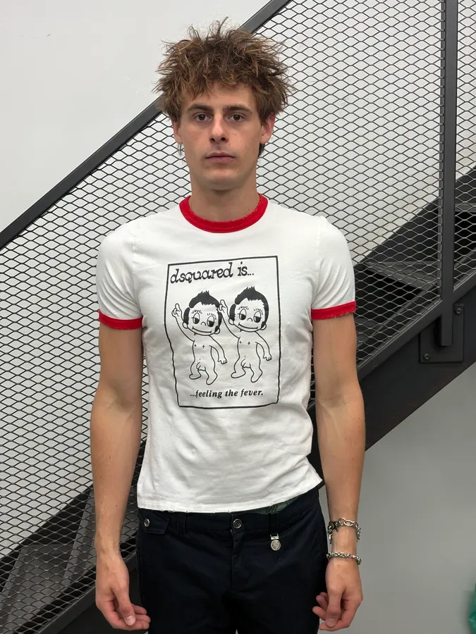 SS2006 Dsquared2 White Naked Figures T-Shirt - Image 2
