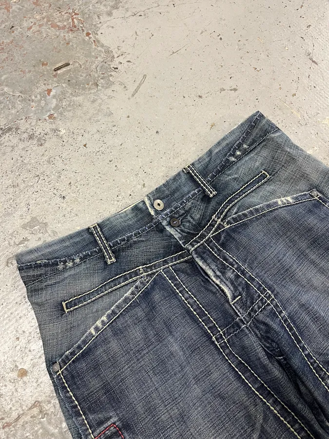 SS2006 Marithé + François Girbaud Blue Faded Denim Jeans - Image 5