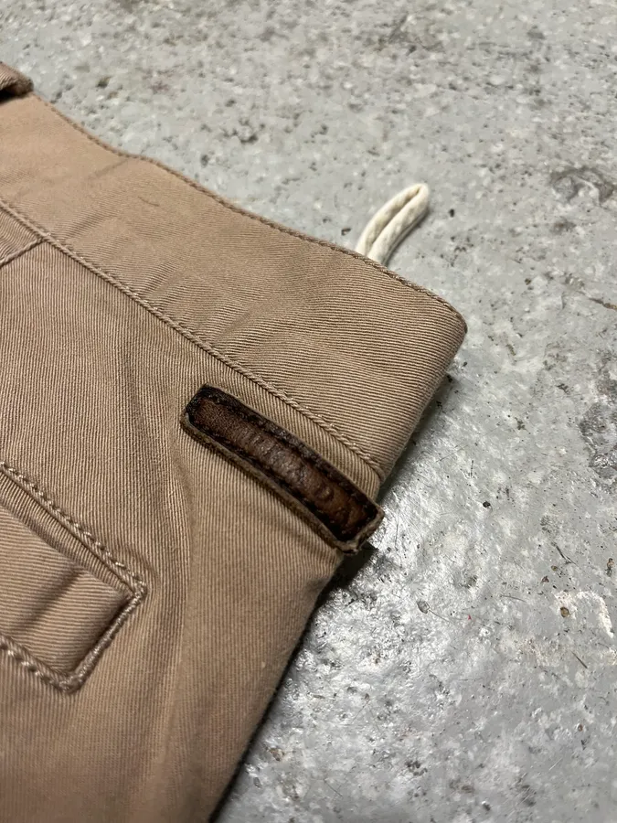 SS2006 Prada Beige Relaxed Regular Pants - Image 10
