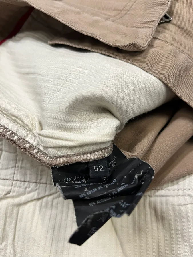 SS2006 Prada Beige Relaxed Regular Pants - Image 12