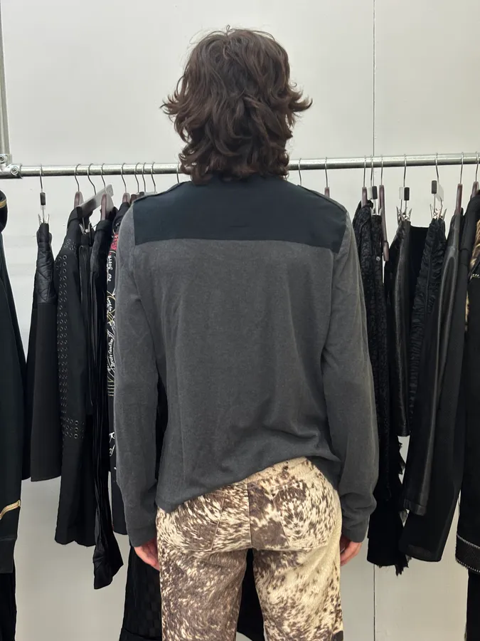 SS2006 Prada Black Contrast Pocket Longsleeve - Image 3