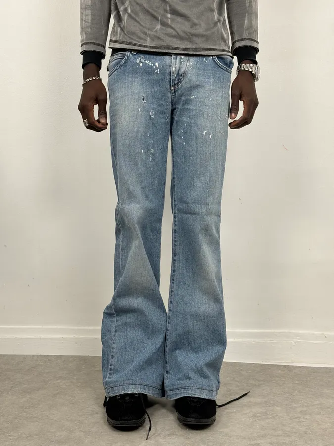 SS2007 Cavalli Blue Arabic Influence Denim Jeans - Image 2