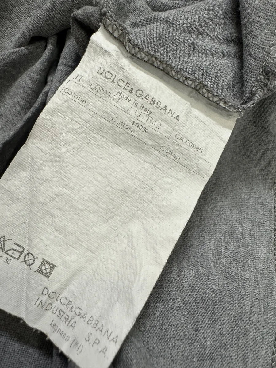 SS2007 Dolce & Gabbana Grey Odyssey T-Shirt - Image 5