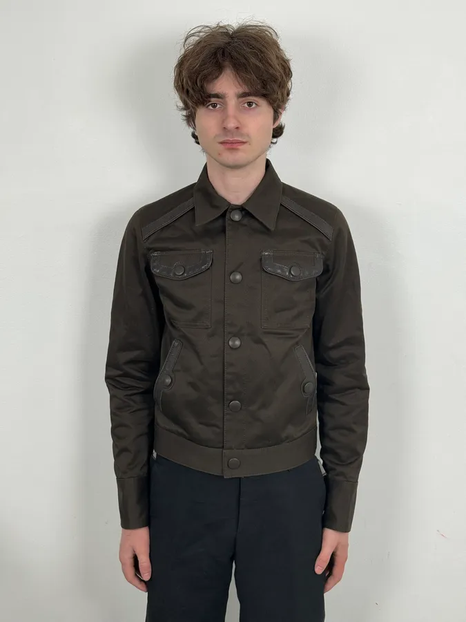 SS2007 Dsquared2 Military Khaki Buttoned Jacket - Image 2