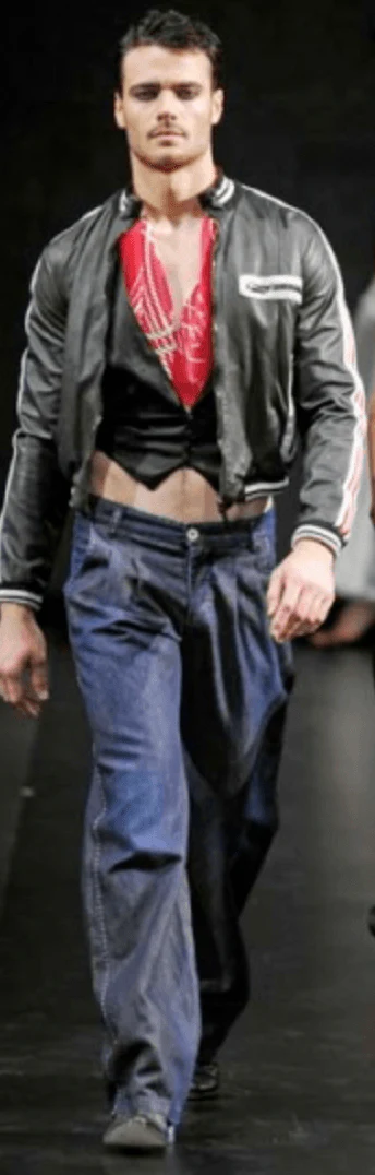 SS2007 Emporio Armani Black Multi Zips Racing Leather Jacket - Image 2