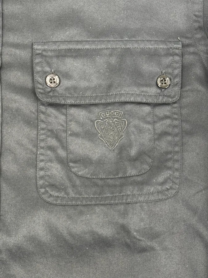 SS2007 Gucci Black Knight Embroidered Shirt by Frida Giannini - Image 8