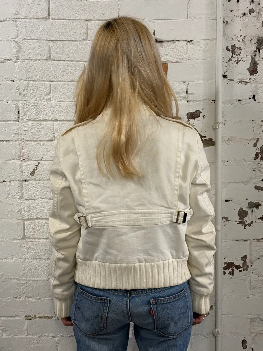 SS2007 Gucci Cream Madonna Multi-Pocket Bomber Jacket - Image 3
