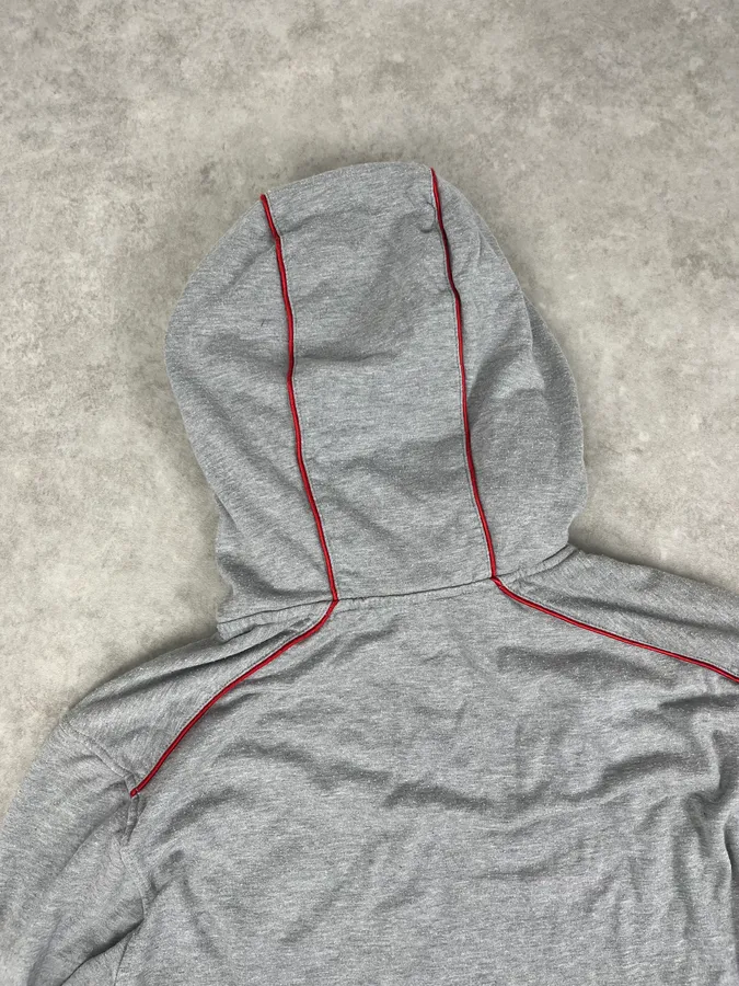 SS2007 Gucci Grey Striped Hooded Sweater - Image 6