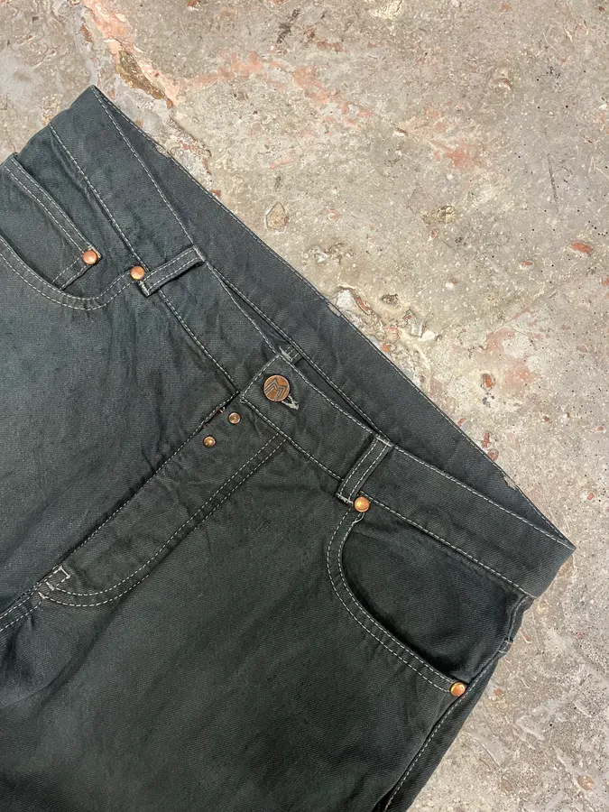 SS2007 Maison Martin Margiela Dark Green Slim Jeans - Image 7