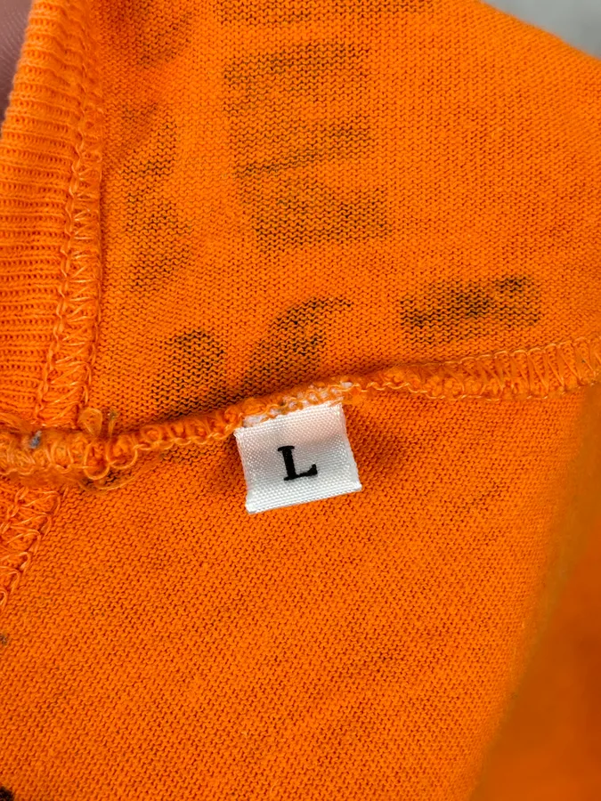 SS2007 Maison Martin Margiela Poem V Neck Orange T-Shirt - Image 8