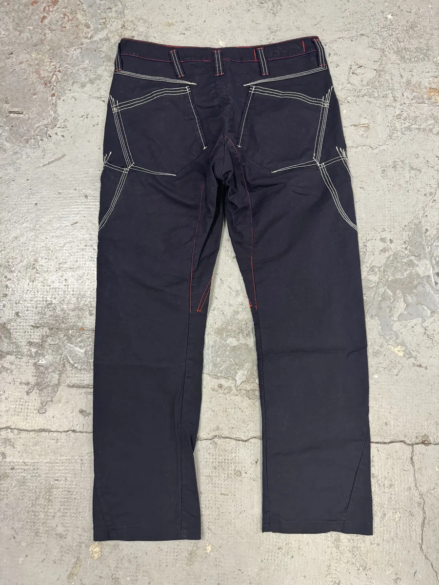 SS2007 Marithé + François Girbaud Navy Detailed Cozy Pants - Image 2