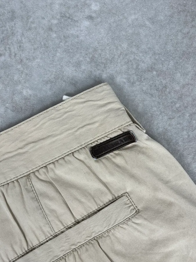 SS2007 Prada Beige Nylon Zip-Ankle Technical Cargo Pants - Image 13