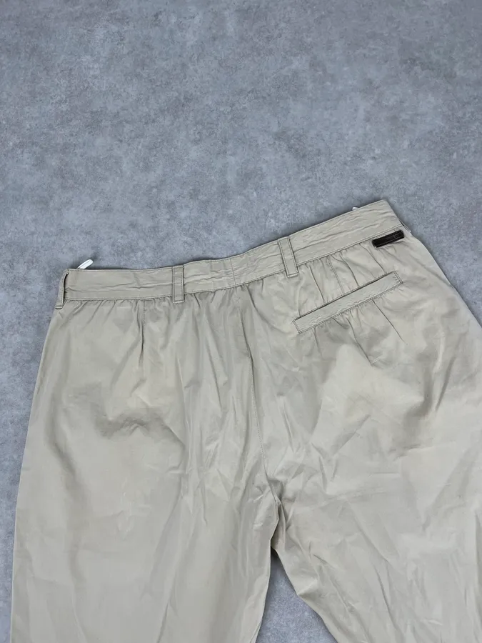 SS2007 Prada Beige Nylon Zip-Ankle Technical Cargo Pants - Image 8