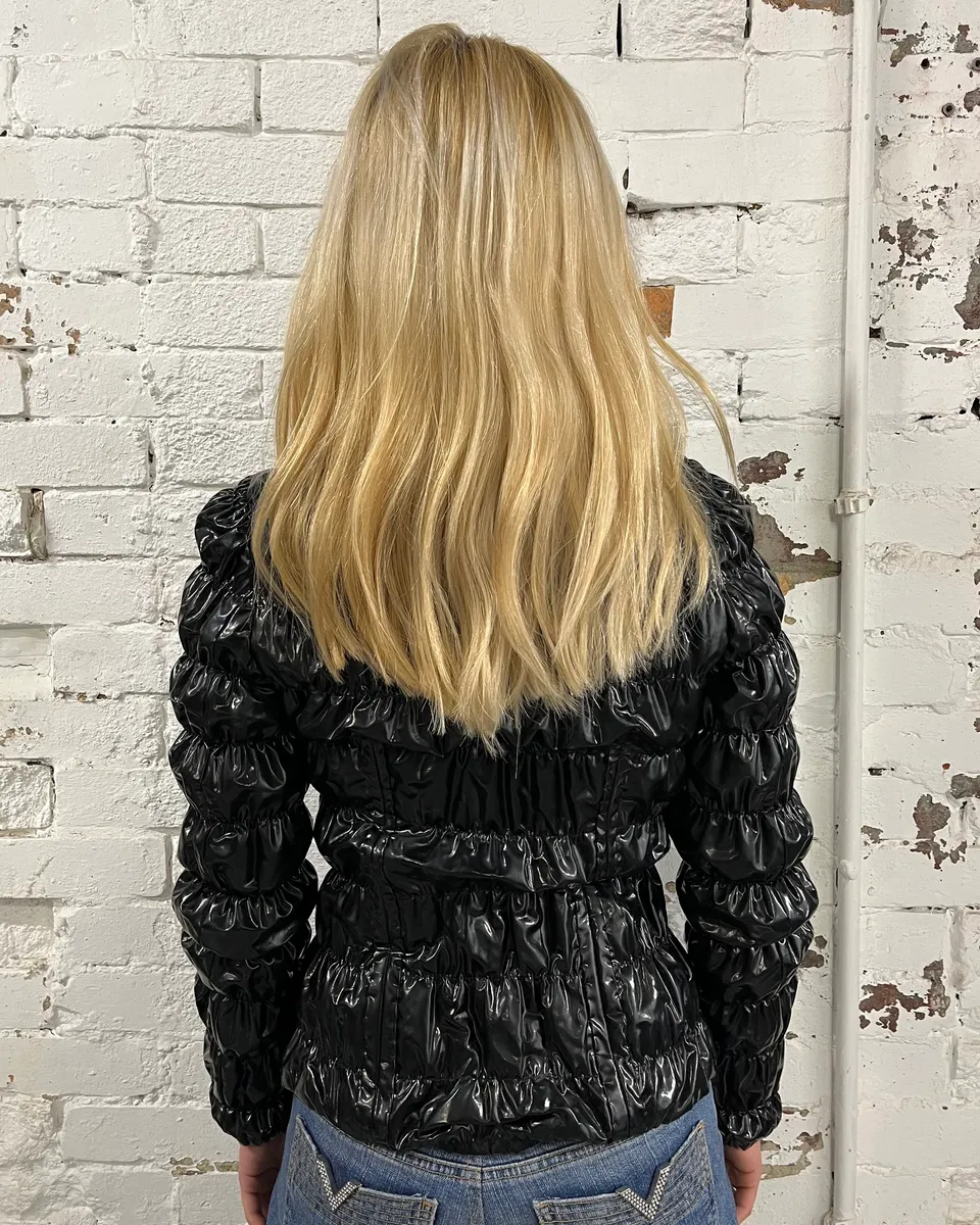 SS2007 Prada Black Reflectible Puffer Jacket - Image 3