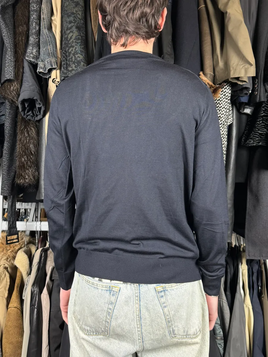 SS2007 Prada Black Wool Sweater - Image 3