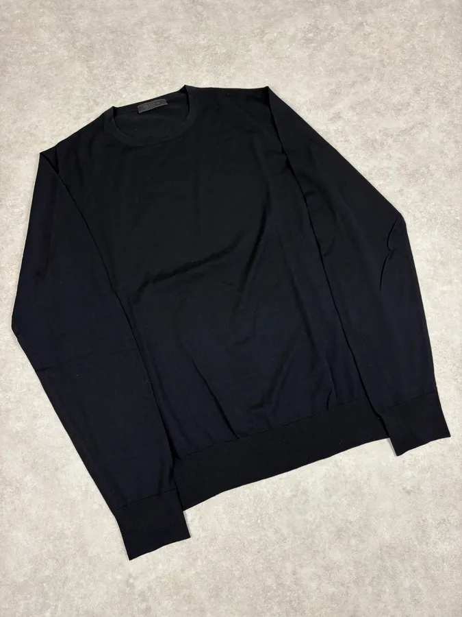 SS2007 Prada Black Wool Sweater - Image 4