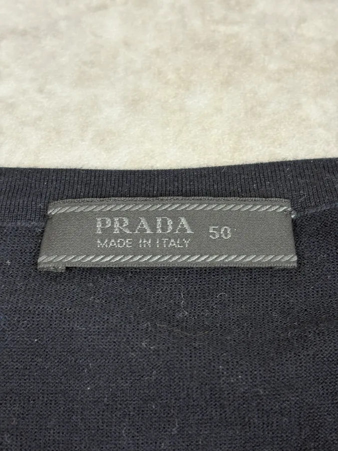 SS2007 Prada Black Wool Sweater - Image 7