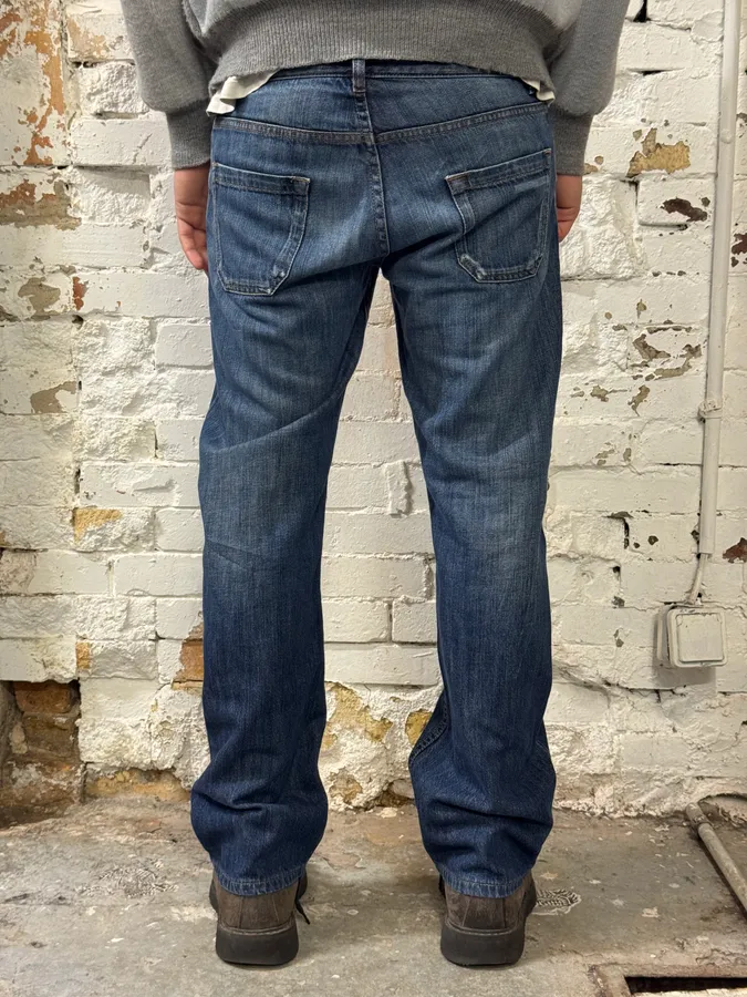 SS2007 Prada Faded Blue Denim Jeans - Image 4