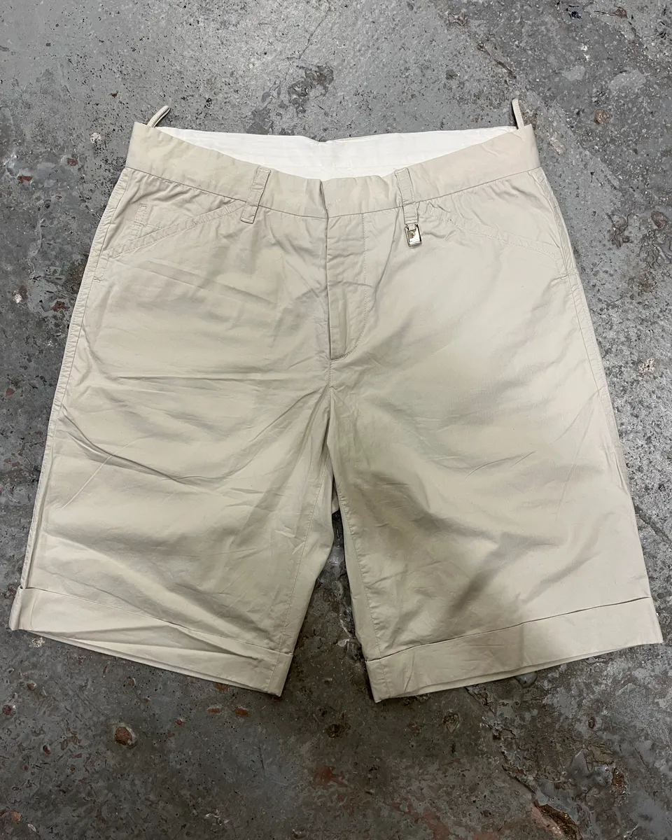 SS2007 Prada Light Beige Simple Shorts