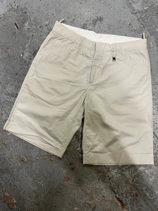 SS2007 Prada Light Beige Simple Shorts - Image 6