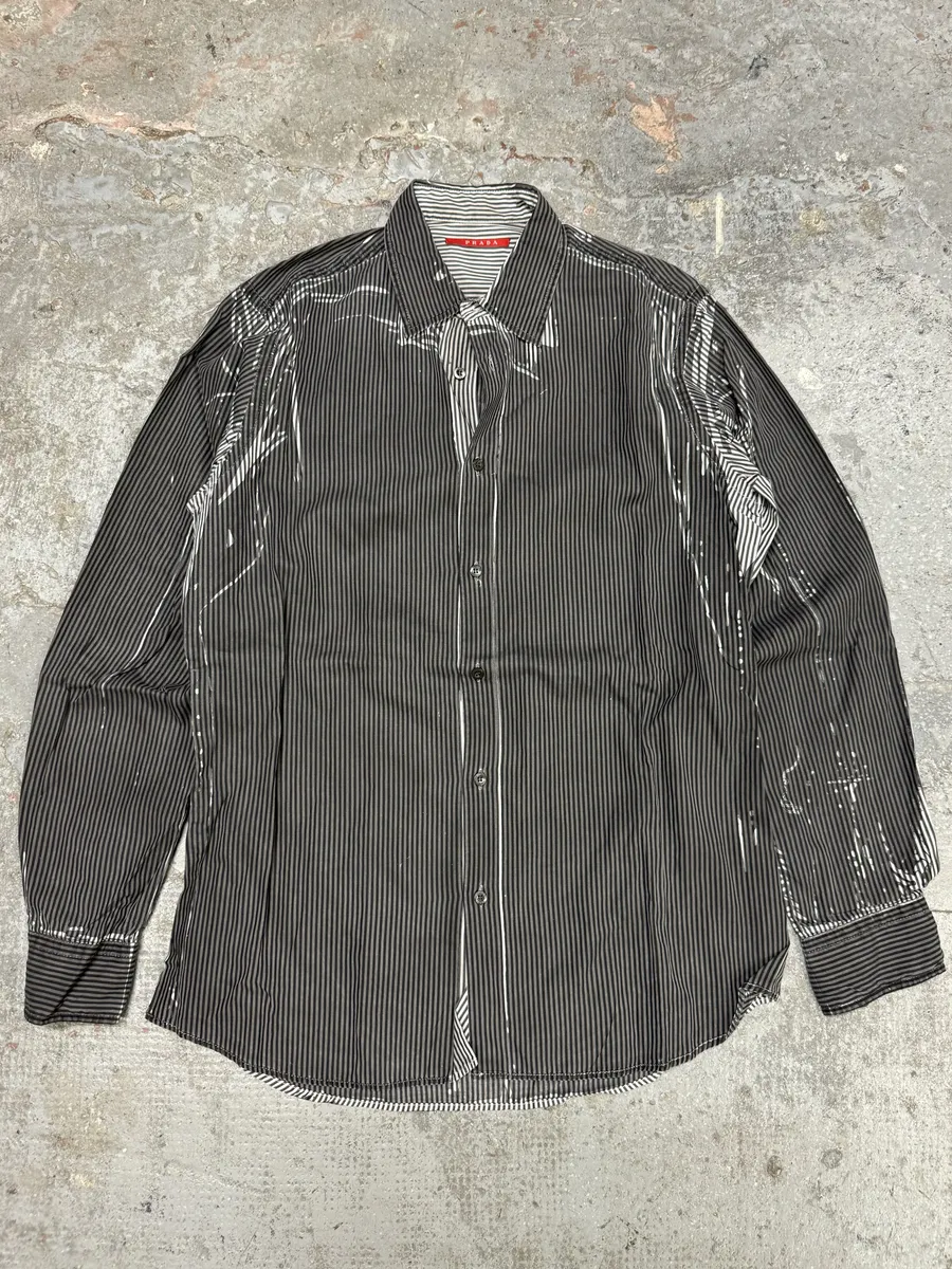 SS2007 Prada Ligth Grey Contemporary Shirt
