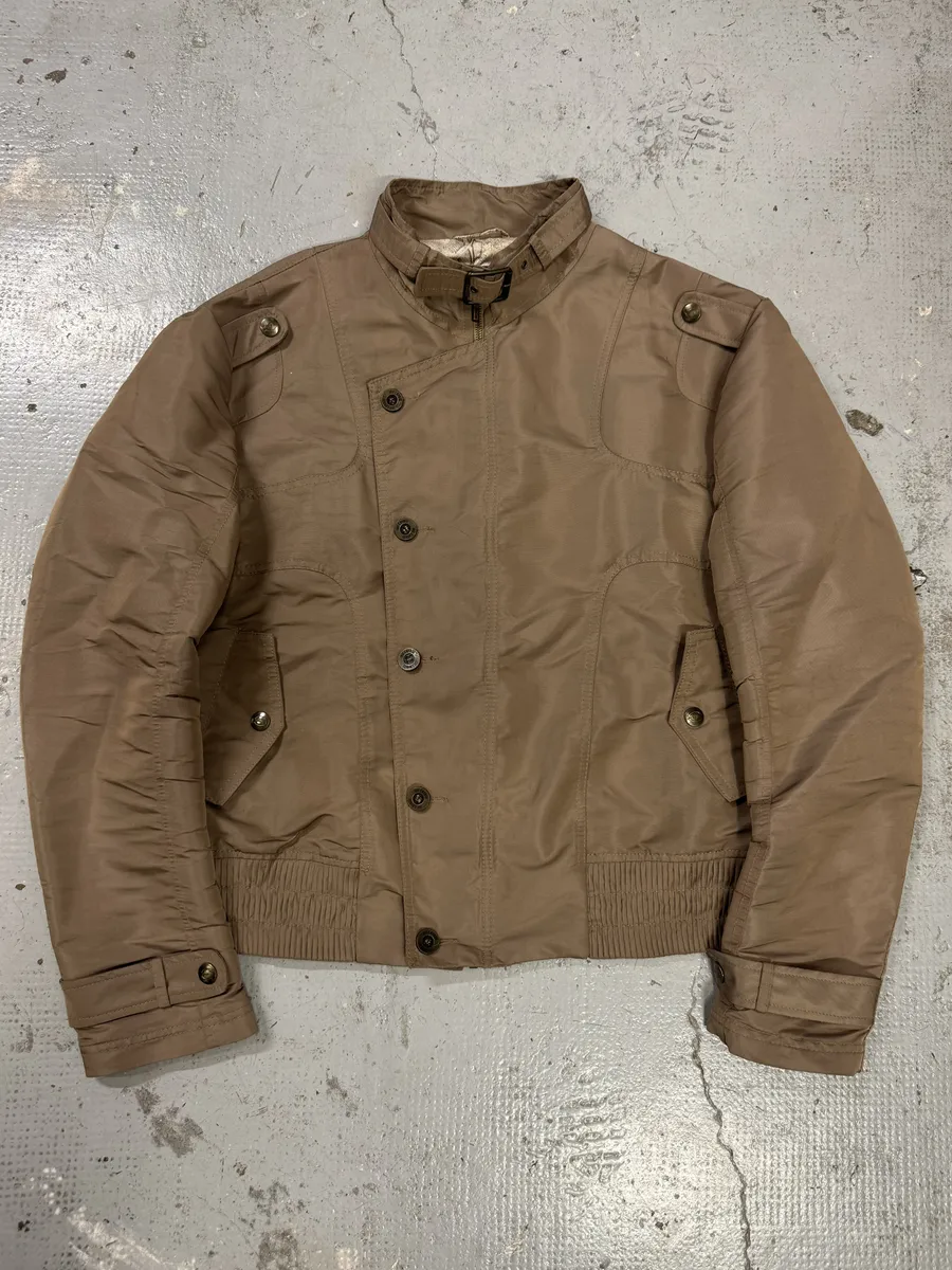 SS2008 Cavalli Biker Beige Buttoned Jacket