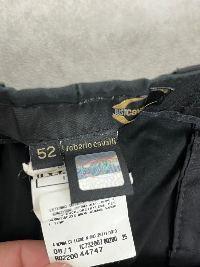 SS2008 Cavalli Black Classy Tailored Pants - Image 11