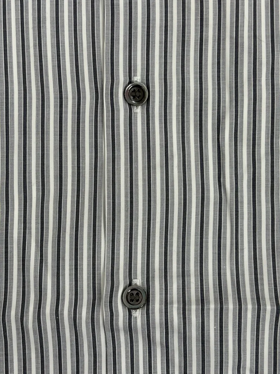 SS2008 Dior Premium White Blue & Grey Striped Classy Shirt - Image 8