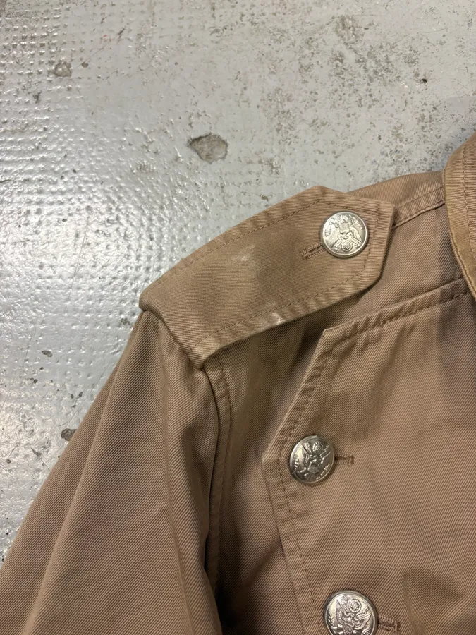 SS2008 Dolce & Gabbana Beige Double-Breasted Officer Napoleon Jacket - Image 12