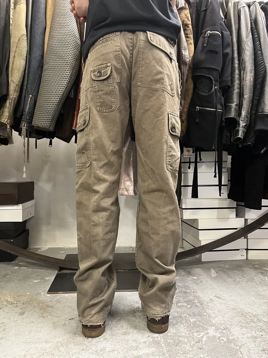 SS2008 Dolce & Gabbana Brown Faded Multi Pockets Pants - Image 3
