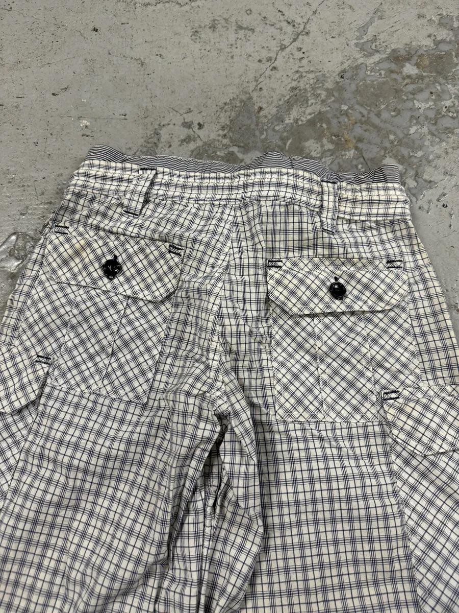 SS2008 Dolce & Gabbana Checkered White Shorts - Image 9