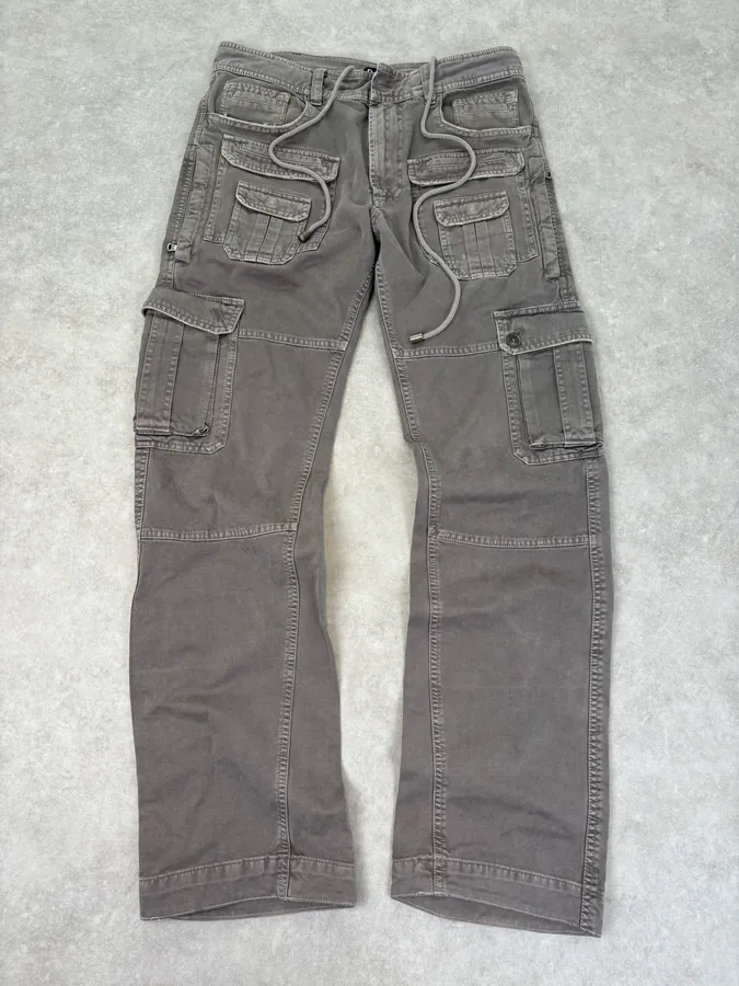SS2008 Dolce & Gabbana Grey Multi-Pocket Cargo Pants - Image 4