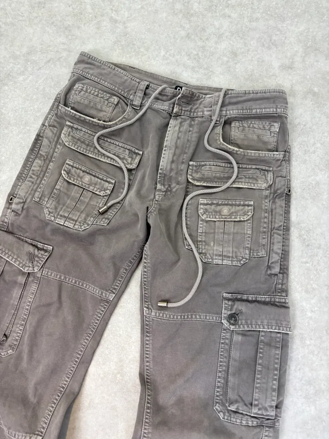 SS2008 Dolce & Gabbana Grey Multi-Pocket Cargo Pants - Image 5