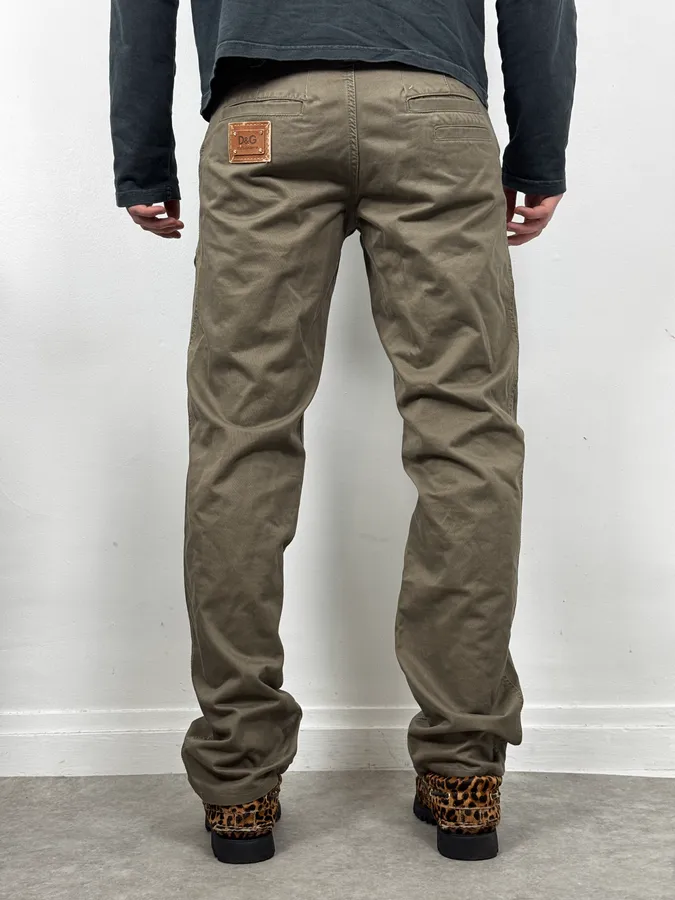 SS2008 Dolce & Gabbana Khaki Brown Cargo Utility Pants - Image 3