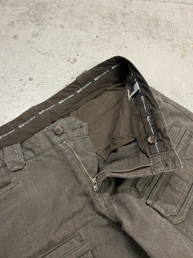 SS2008 Dolce & Gabbana Multi-Pocket Cargo Grey Pants - Image 11