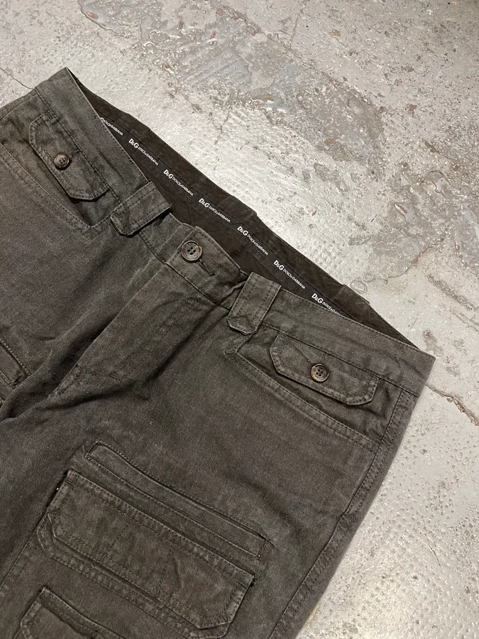 SS2008 Dolce & Gabbana Multi-Pocket Cargo Grey Pants - Image 6